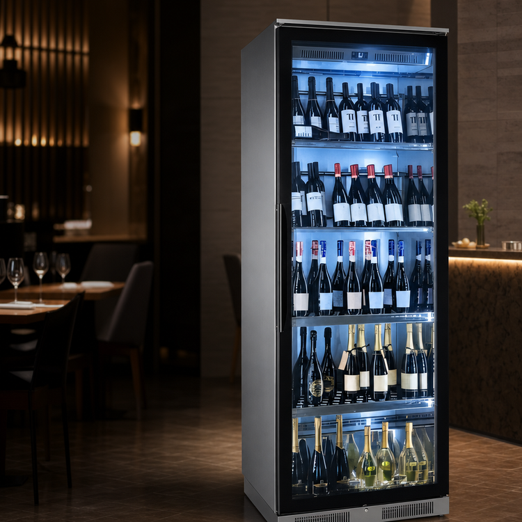 Product image #5 for Eurodib USA WD5121 Commercial Wine Showcase Cooler, Stainless Steel, 104 Champagne / 162 Standard Bottle Capacity