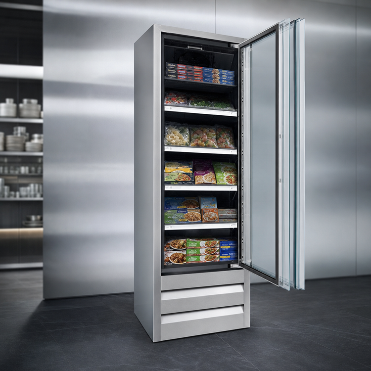 Product image #4 for Howard-McCray 19 Cu. Ft. Stainless Steel Single-Section Glass Door Reach-In Freezer Merchandiser