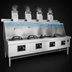 Thumbnail image #4 for York 4-Chamber Gas Wok Range with Water-Cooled Top and Stainless Steel Deck & Sides
