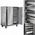 Thumbnail image #4 for FWE UHS-20 Mobile Stainless Steel Humidified Heated Holding Transport Cabinet with 20 Universal Tray Slides