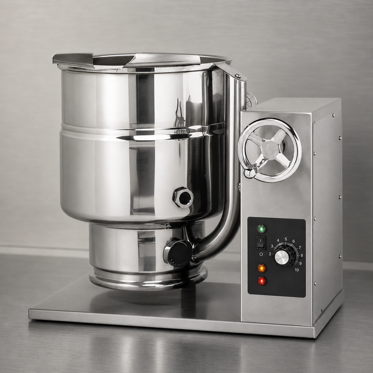 Product image #4 for Groen TDBC-20C 20 Qt Electric Countertop Tilting Steam-Jacketed Kettle, 2/3 Jacket, Classic Controls