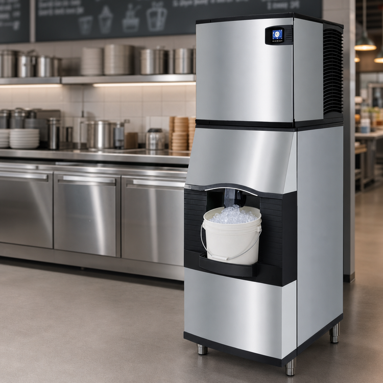 Product image #4 for Manitowoc SPA162 Touchless Floor Model Vending Ice Dispenser for Dice or Half-Dice Ice, 120-Lb Capacity