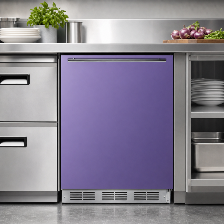 Product image #5 for Summit Appliance 24-Inch ADA Height Undercounter Refrigerator-Freezer with Lavender Purple Door, 5.1 Cu. Ft.