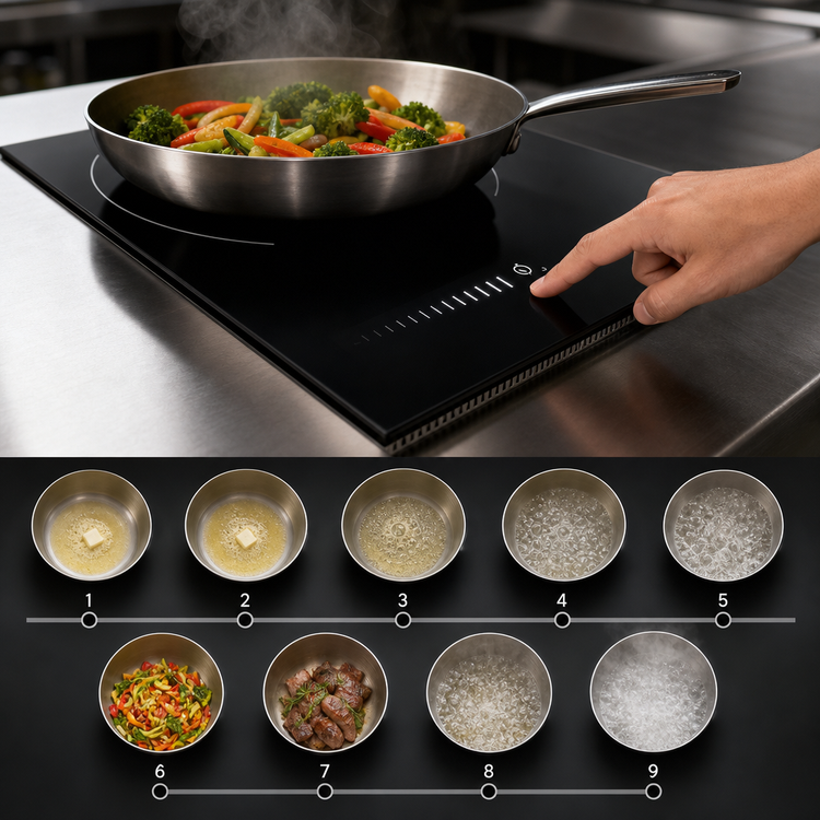 Product image #4 for Nemco DIPO Induction 1-Burner Pan-Style Drop-In Induction Range, 2.6 kW, 208/240V