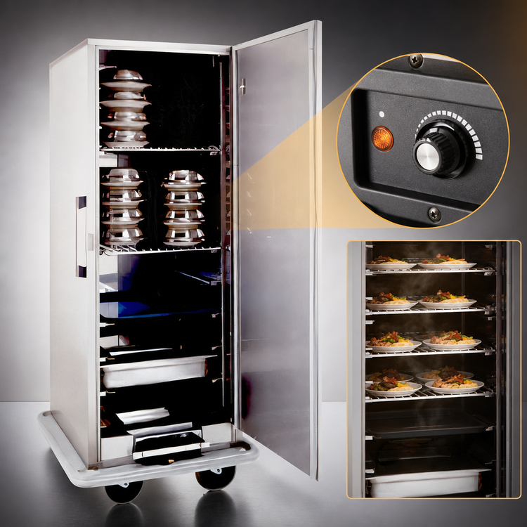 Product image #4 for Convertible Carter Space-Saver Insulated Banquet Holding Cart, Single Door, 64 Covered Plate Capacity