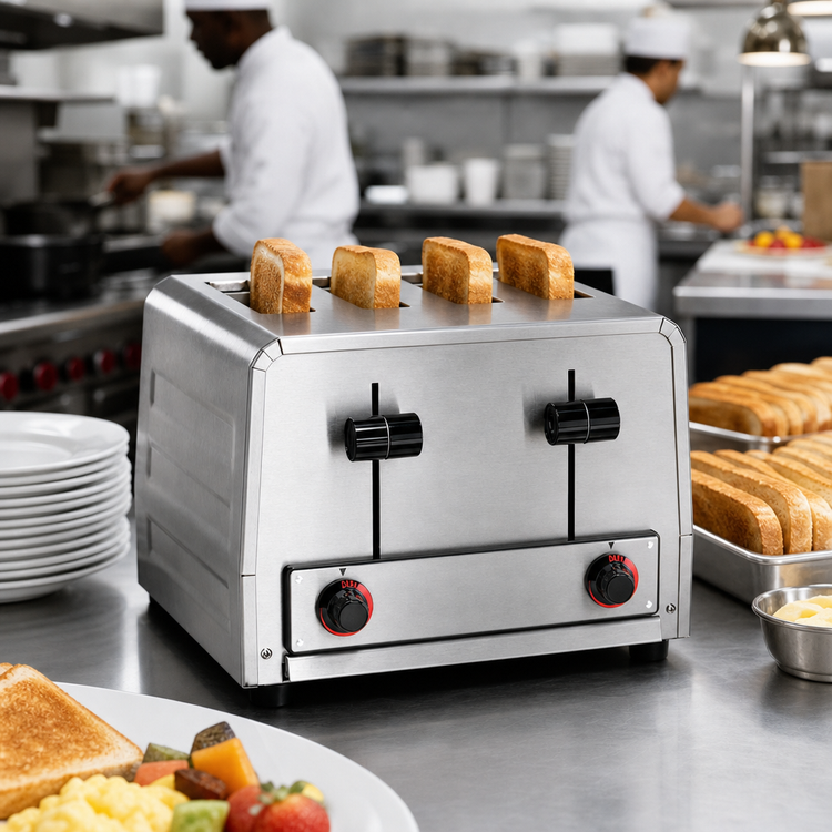 Product image #4 for Waring Commercial WCT800RC Heavy-Duty 4-Slot Countertop Pop-Up Toaster, 4-Slice, 120V, Stainless Steel
