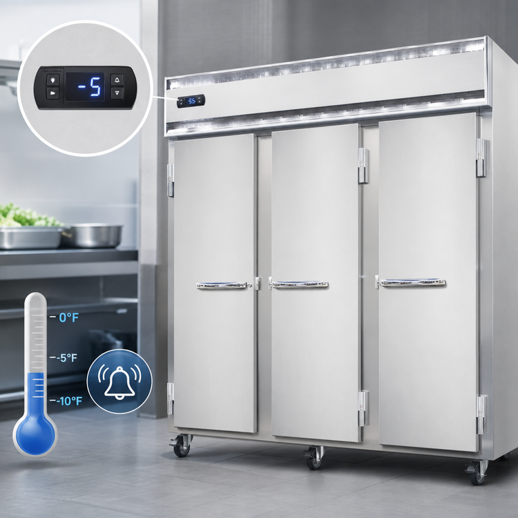Product image #4 for Continental Refrigerator 3FSN 3-Section Shallow Depth Reach-In Freezer