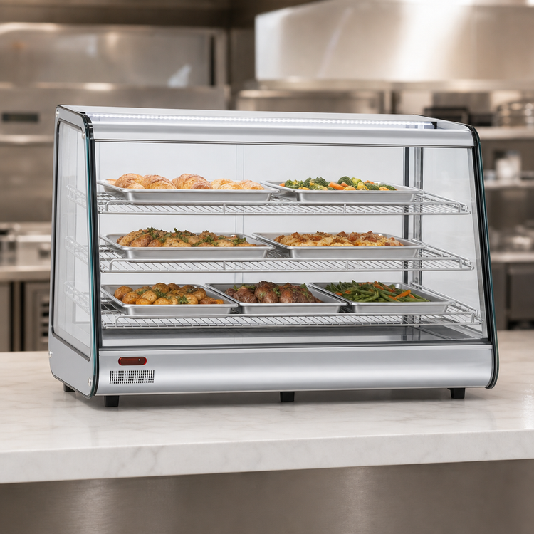 Product image #5 for Migali Competitor Series 47-Inch Countertop Heated Display Case with Sliding Glass Doors, 7 Cu. Ft.