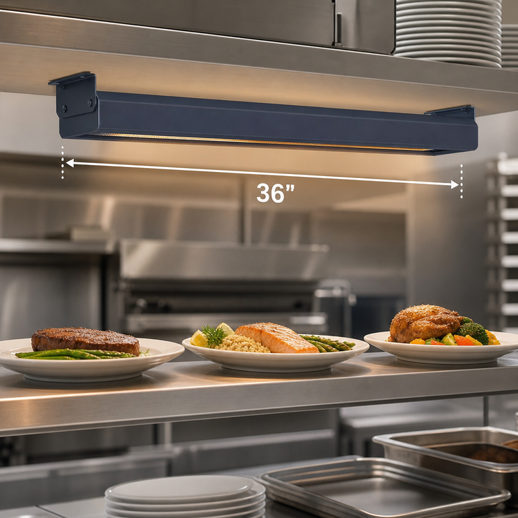 Product image #4 for Hatco Glo-Ray 36-Inch Narrow Unlighted Infrared Strip Heater with Single Metal Heating Rod