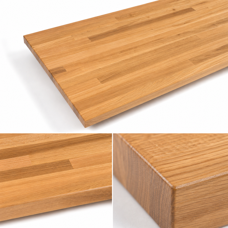 Product image #4 for John Boos Appalachian Red Oak Blended Edge Grain Island Countertop, 96 x 36 x 1-1/2 Inch, Varnique Finish