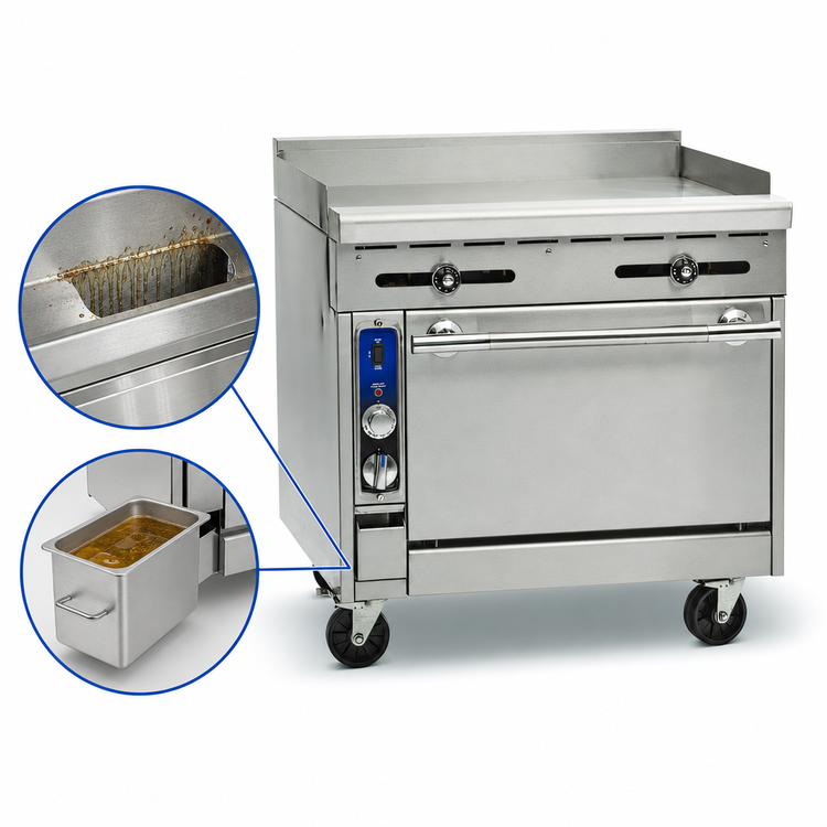 Product image #4 for Imperial Spec Series 36-Inch Heavy Duty Gas Range with Griddle and Convection Oven