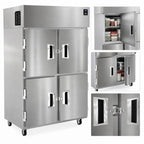 Thumbnail image #4 for Delfield 6151XL-SH Two-Section Reach-In Freezer, 41.5 Cu. Ft., 4 Half-Height Hinged Solid Doors, Top-Mounted Self-Contained