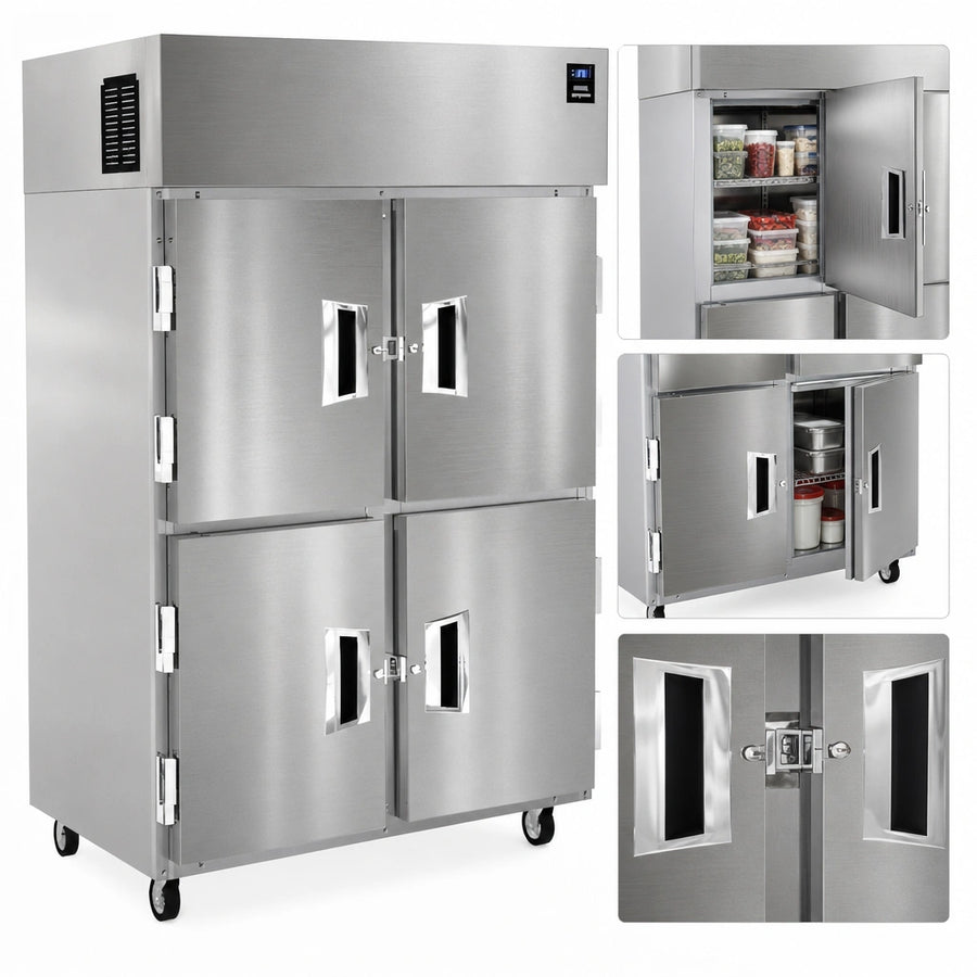Four Half-Height Hinged Solid Doors