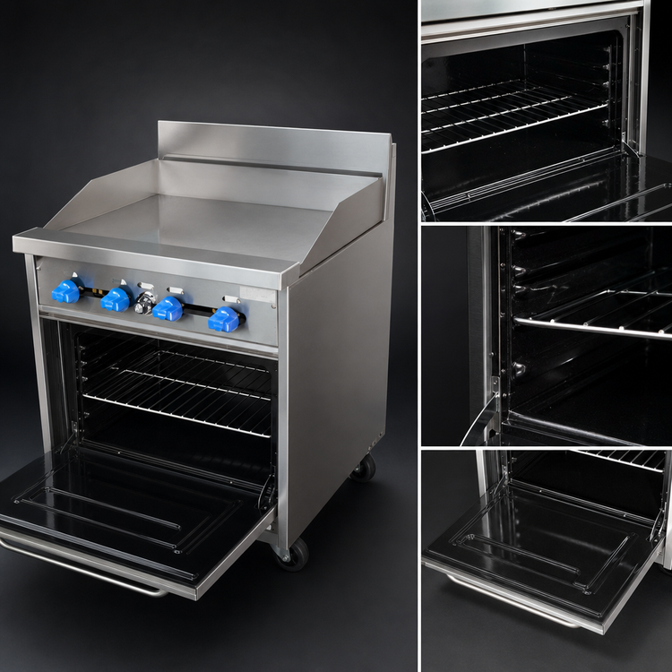 Product image #4 for Comstock-Castle 30-Inch Commercial Gas Range with 30-Inch Griddle and Standard Oven