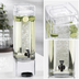 Thumbnail image #4 for Cal-Mil 3 Gallon Square Clear Acrylic Beverage Dispenser with Ice Chamber and Drip Tray