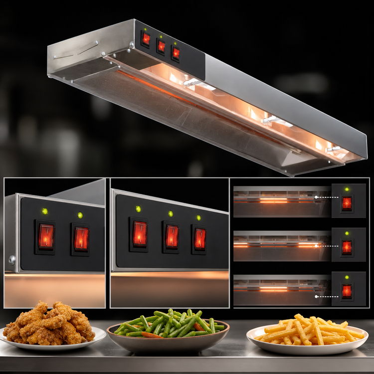 Product image #4 for Eagle RedHots 144-Inch Lighted Single Rod Strip Heat Lamp, 240V