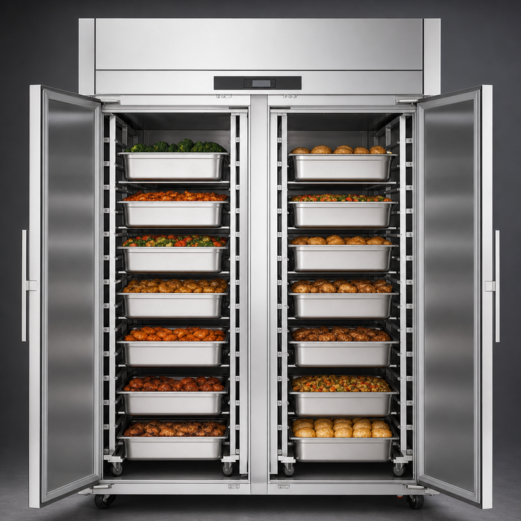 Product image #4 for Victory UltraSpec Roll-Thru Two-Section Heated Cabinet, 72.4 Cu. Ft., Standard Depth, Full-Height Doors