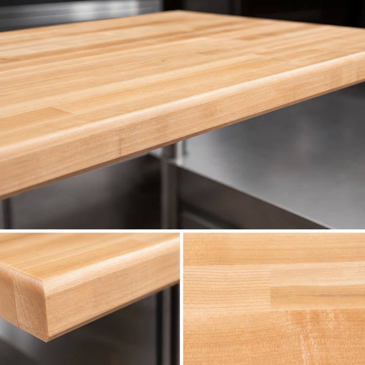 Product image #4 for Boos Block Northern Hard Rock Maple Blended Edge Grain Kitchen Countertop, 144 x 36 x 1-1/2 Inches, Oil Finish