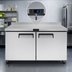 Thumbnail image #4 for Atosa 60.2-Inch Two-Section Worktop Freezer with Backsplash, 17.2 Cu. Ft., Solid Doors, Stainless Steel