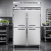Thumbnail image #4 for Continental Refrigerator D2FNSSHD Designer Line Two-Section Reach-In Freezer with Half-Height Solid Doors