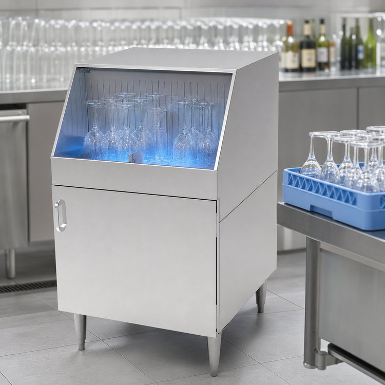 Product image #4 for Krowne Rotary Underbar Glass Washer, Low-Temp Chemical Sanitizing, 25 x 26 Inch