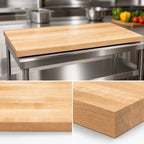 Thumbnail image #4 for John Boos Boos Block KCT12030-V 120 x 30 x 1-1/2 in Edge Grain Northern Hard Rock Maple Countertop, Varnique Finish, No Backsplash