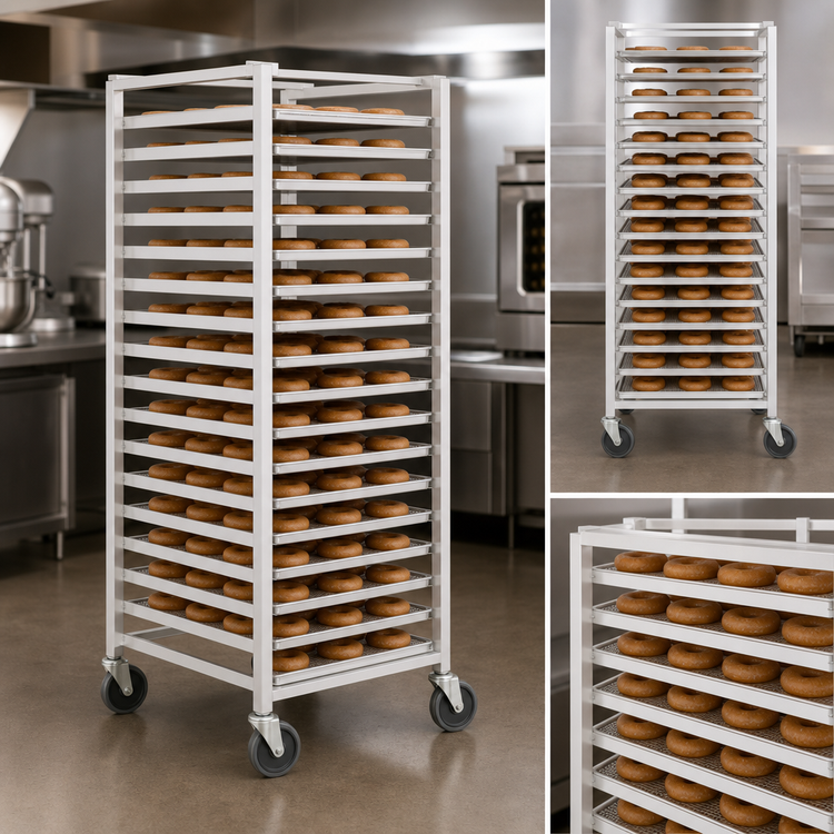Product image #4 for 550A Mobile Aluminum Donut Screen Rack for 23" x 33" Screens, 20 Capacity