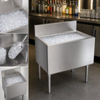 Thumbnail image #4 for Krowne Royal Series KR19-30-10 Underbar Ice Bin/Cocktail Unit with 10-Circuit Cold Plate, 92-lb Capacity, 30"W x 19"D