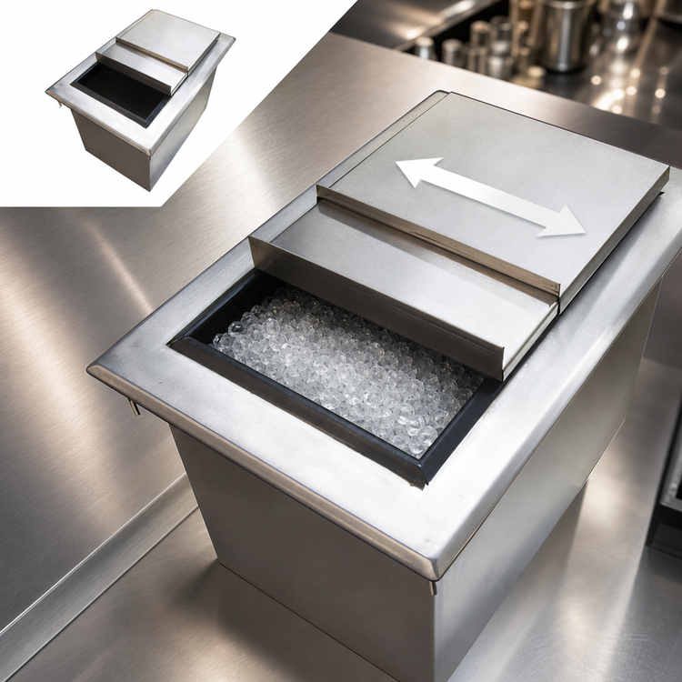 Product image #4 for BK Resources 28 Inch x 20 Inch Drop-In Ice Bin with 8-Circuit Cold Plate
