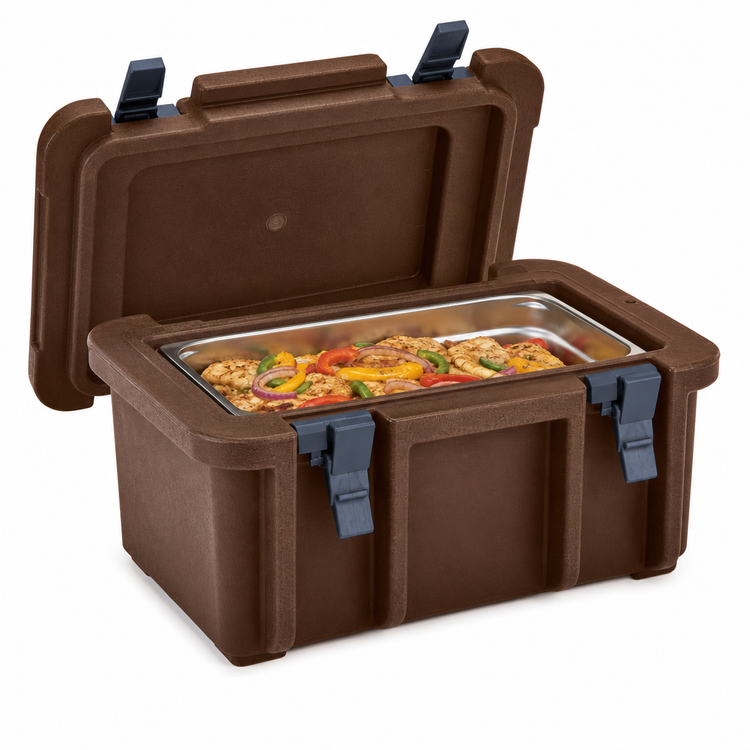 Product image #5 for Cambro Ultra Pan Carrier Top-Loading Insulated Food Pan Carrier, Holds 1 Full-Size GN Pan Up to 8 Inches Deep, Dark Brown