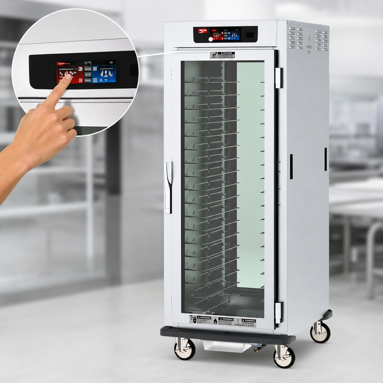 Product image #4 for Metro C5 9 Series Mobile Full-Height Pass-Thru Controlled Humidity Heated Holding and Proofing Cabinet with Full Glass Doors