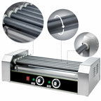 Thumbnail image #5 for Winco Spectrum™ EHDG-5R Countertop 5-Roller Hot Dog Grill, 12-Hot-Dog Capacity, Stainless Steel, Dual Thermostatic Controls