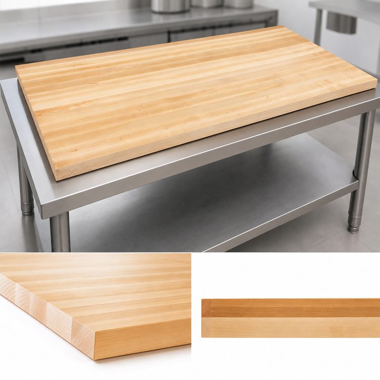 Product image #4 for Boos Block 60 Inch x 25 Inch Edge Grain Maple Kitchen Countertop with Varnique Finish