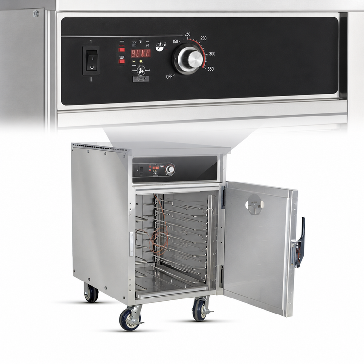 Product image #4 for FWE Half-Size Cook-Hold Mobile Cabinet with Low Air Circulation, 6 Sheet Pan Capacity