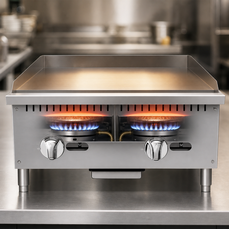 Product image #5 for CookRite ATMG-24 Heavy Duty 24-Inch Manual Gas Countertop Griddle