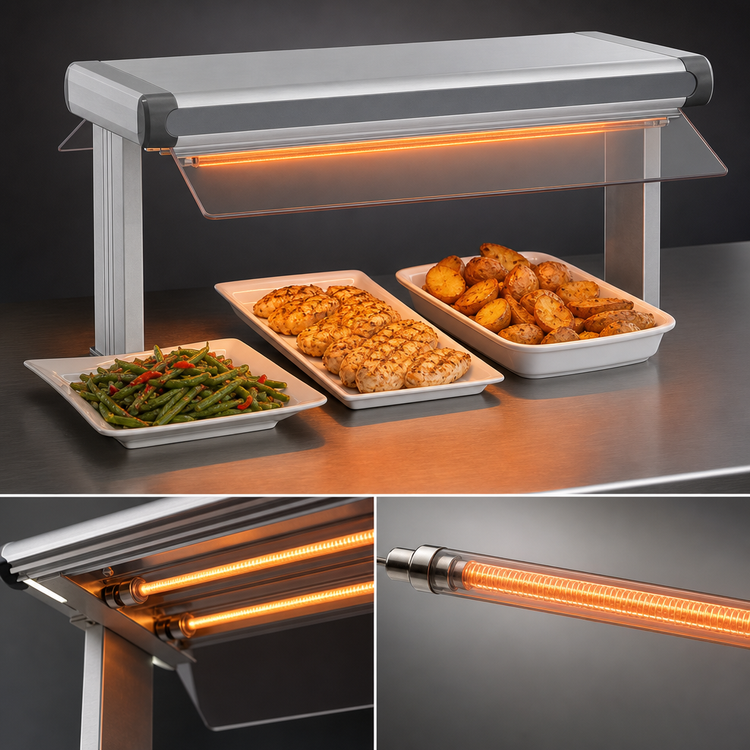 Product image #4 for Hatco Glo-Ray Designer Dual Infrared Strip Heater, 51-1/2-Inch W, 3-Inch Spacing, 1600W