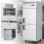 Thumbnail image #4 for Everest Refrigeration ESFH2 23 Cu. Ft. One-Section Reach-In Freezer, Half Doors, Stainless Steel, Top-Mounted Refrigeration