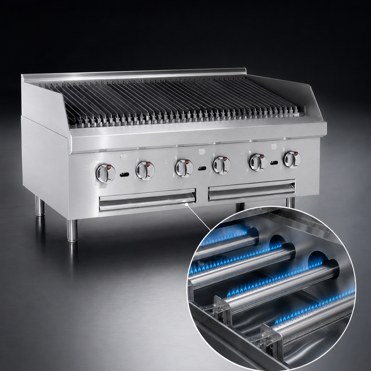 Product image #4 for Southbend 36-Inch Countertop Gas Charbroiler with Cast Iron Radiants