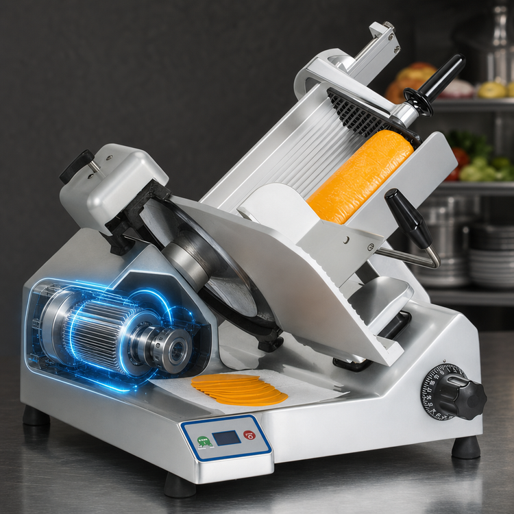 Product image #4 for Globe SG13-07 Premium Heavy-Duty Advanced Countertop Manual Gravity Feed Slicer, 13-Inch Steel Knife, 220V/50Hz