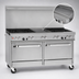 Thumbnail image #4 for Southbend Ultimate 60-Inch Gas Restaurant Range with 6 Burners, 24-Inch Griddle, Convection Oven and Cabinet Base
