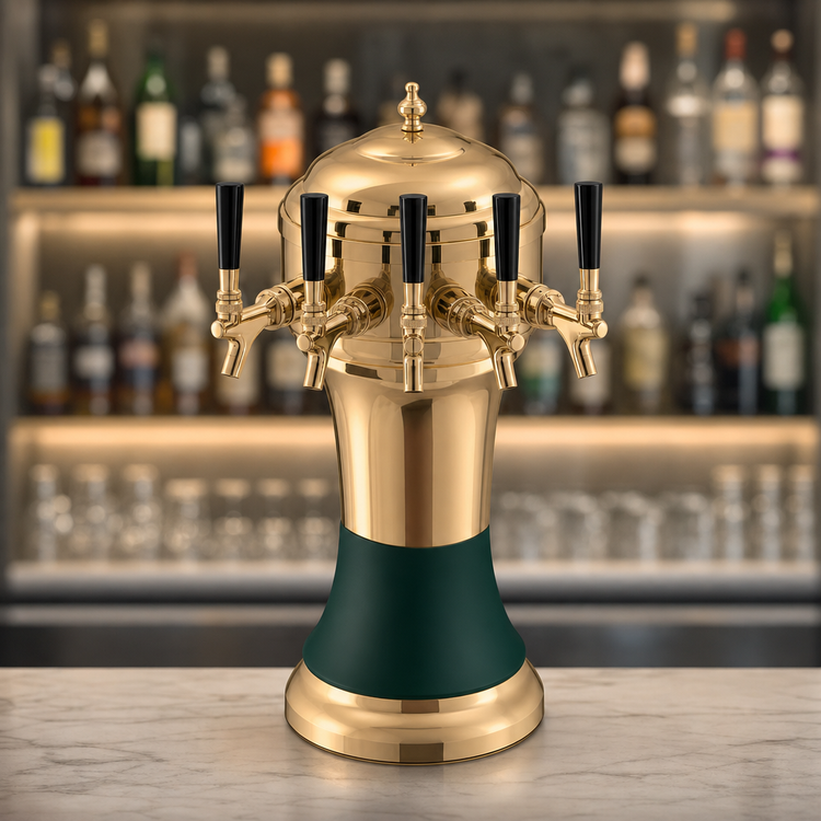 Product image #4 for Roma 5-Faucet Glycol-Cooled Countertop Draft Beer Tower