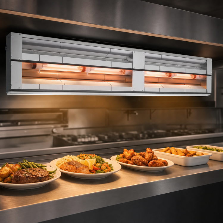 Product image #4 for Hatco Glo-Ray 36-Inch Dual Infrared Strip Heater, 6-Inch Spacer, Aluminum, Unlighted, 2000W