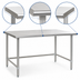 Thumbnail image #4 for Eagle Budget Series 108-Inch x 30-Inch Flat Top Stainless Steel Work Table with Open Front Tubular Base
