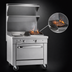 Thumbnail image #4 for Southbend Platinum 36-Inch Heavy Duty Commercial Gas Range with 24-Inch Griddle, 12-Inch Charbroiler, and Cabinet Base