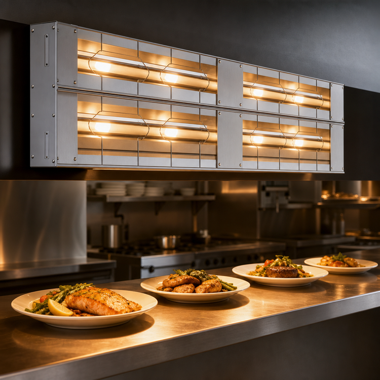 Product image #4 for Hatco Glo-Ray® 132-Inch Double Lighted Infrared Strip Heater, 6.9 kW, Aluminum