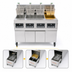 Thumbnail image #4 for Frymaster RE High Efficiency 4-Vat Electric Fryer Battery with FootPrint Pro Built-In Filtration, 80 lb. Frypots, 480V