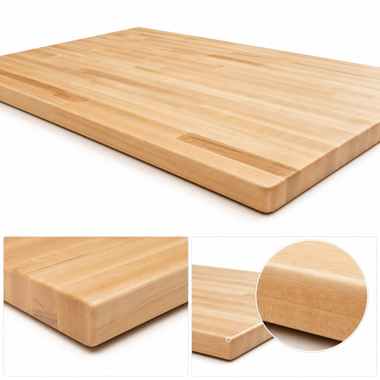 Product image #4 for Boos Block Blended Edge Grain Maple Kitchen Countertop, 132 x 27 x 1-1/2 Inch, Varnique Finish