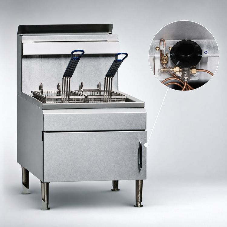 Product image #4 for 25 lb Countertop Tube-Fired Gas Fryer