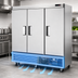 Thumbnail image #4 for Everest Refrigeration Three-Section Reach-In Refrigerator, 71 Cu. Ft., 74-3/4 Inches Wide, Bottom-Mounted Self-Contained, Solid Doors