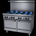 Thumbnail image #4 for Garland GF Starfire Pro 48-Inch Gas Restaurant Range with 8 Open Burners and 2 Space-Saver Ovens